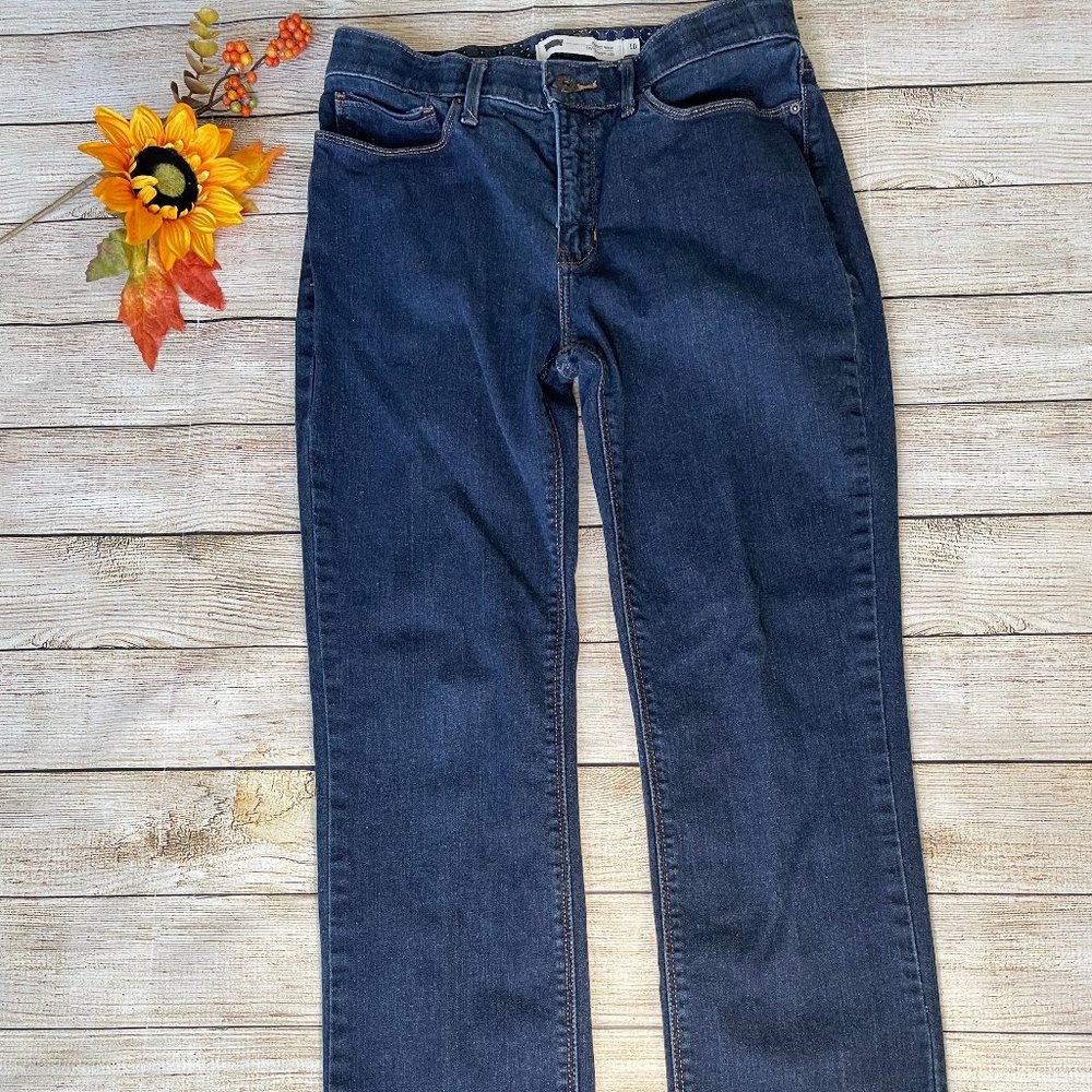 Women's Levi's 525 Perfect Waist Straight Leg Blue Jeans Cotton Blend Sz 10